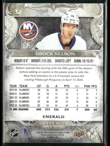 24/25 2024-25 UD ARTIFACTS HOCKEY -EMERALD & ORANGE *U PICK FROM LIST* - Picture 11 of 87