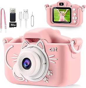 HD Dual Lens Kids Camera Fun Selfie Video Toy for Girls 3-9 Years