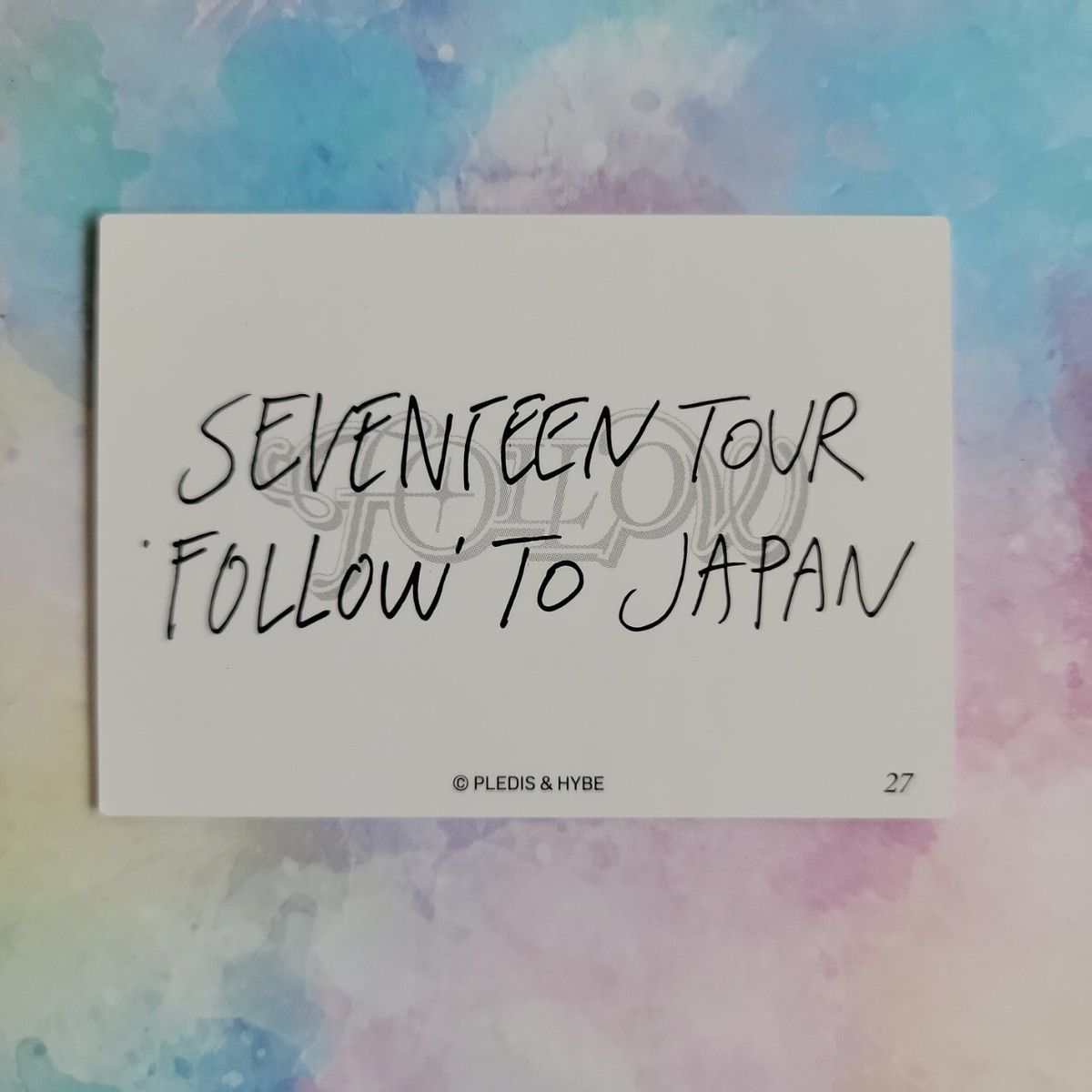 SEVENTEEN Photo card FOLLOW 2023 JAPAN TOUR Official