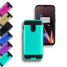 For T-Mobile OnePlus 6T Slim Hybrid Armor Dual Layer Cover Case