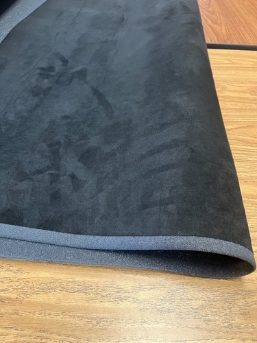 Foam backed faux suede headliner repair fabric-Black- BY THE YARD - Picture 2 of 5