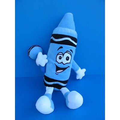 CRAYOLA Cornflower Blue Color Soft Plush Stuffed Souvenir Rattle 12''