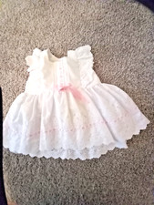 Vintage White Eyelet Dress - 6 to 9 months Excellent Condition