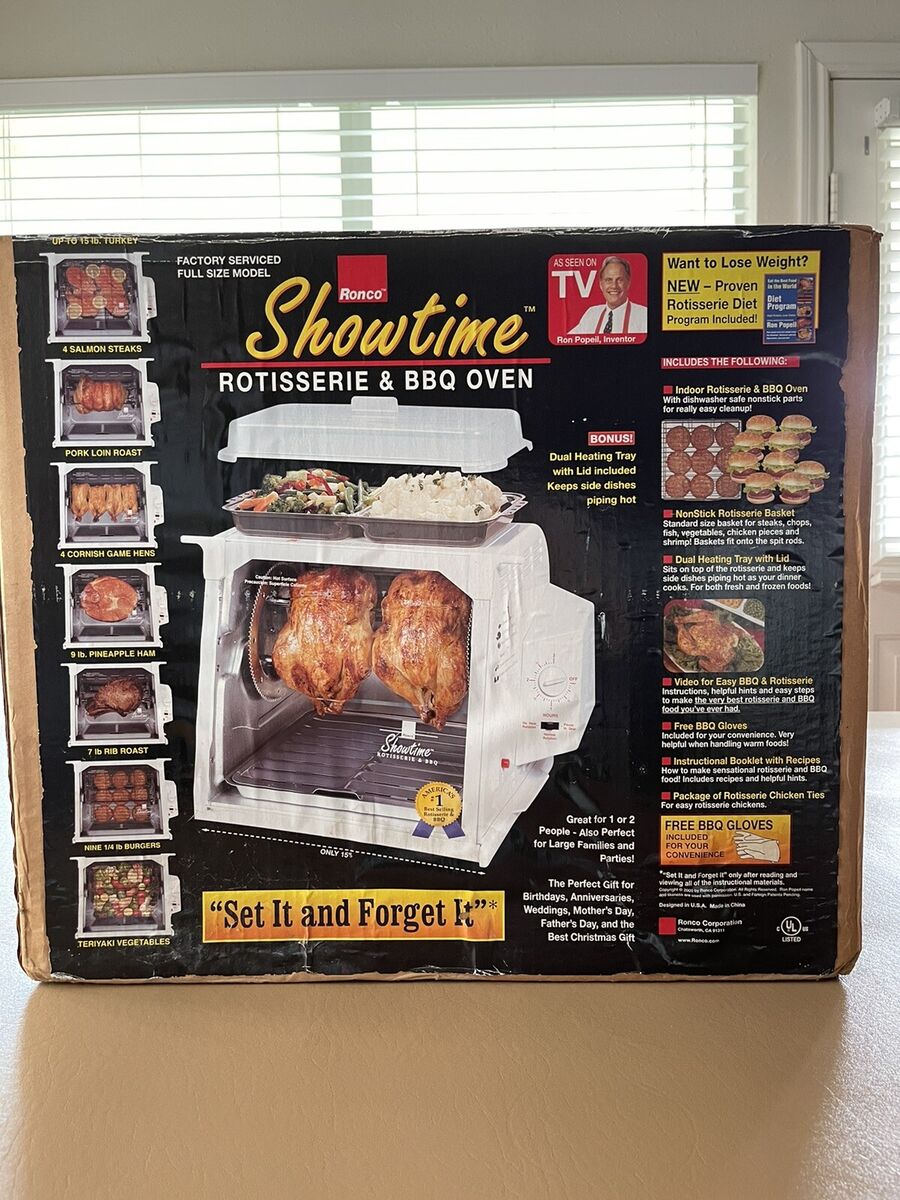 Ronco Showtime Rotisserie & BBQ Oven Model 4000 Black Full Ronco Showtime Rotisserie & BBQ Oven Model 4000 Black Full