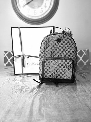 Gucci Supreme Canvas Backpack With Interlocking g - Picture 2 of 6