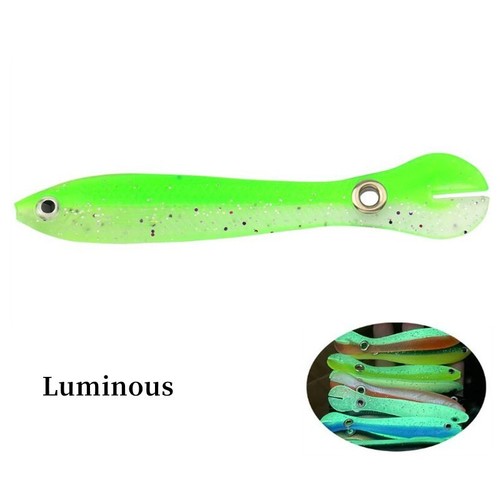 10 Stück Glow Soft Angelköder Silikon Leuchtköder Swimbait Trolling Salzwasser - Bild 9 von 19