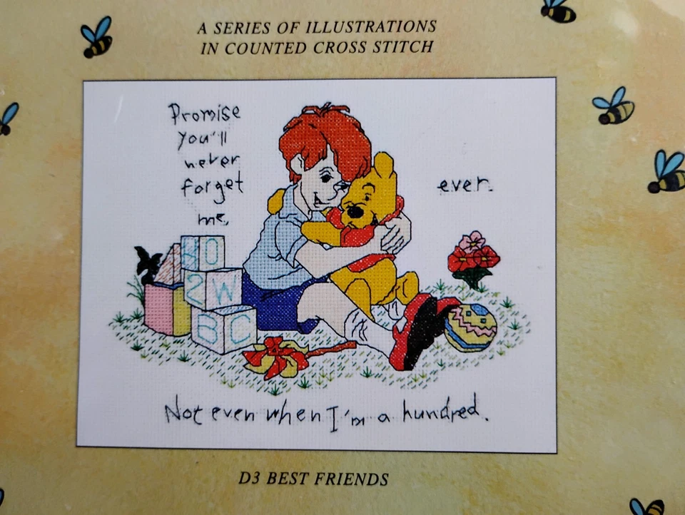 Debbie Minton Disney WINNIE THE POOH Kit Punto de Cruz Mejores Amigos Foto 2 de 4