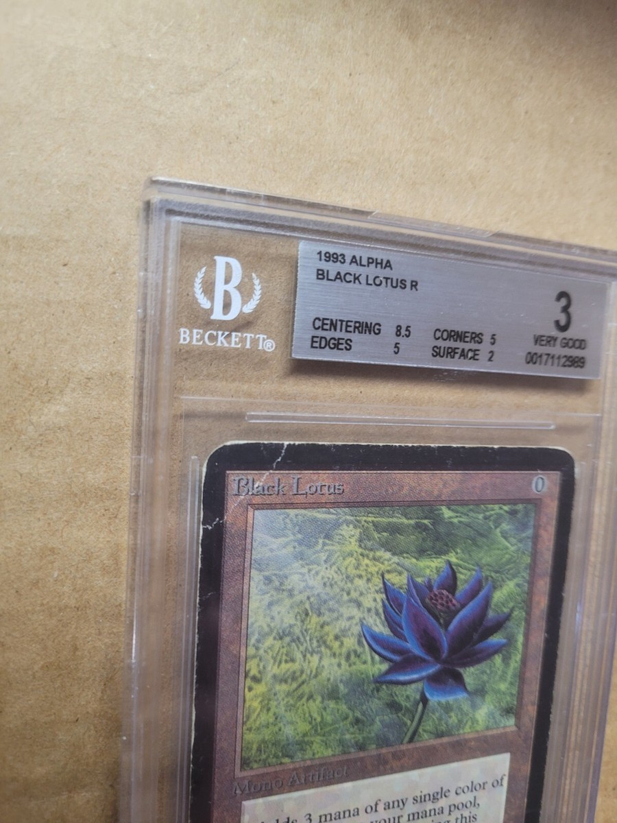 MTG ALPHA BLACK LOTUS Beckett BGS Graded 3 MAGIC THE MTG ALPHA BLACK LOTUS Beckett BGS Graded 3 MAGIC THE