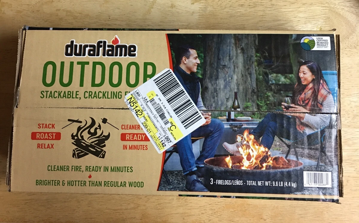 Duraflame Outdoor Campfire Roasting Firelogs Camping Fire Wood Logs 9.6 Lbs  | eBay