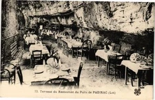 Old postcard Terrasse du Restaurant du Puits de PADIRAC (261630)