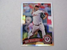 Roy Halladay 2011 Topps Chrome Refractor Card #75