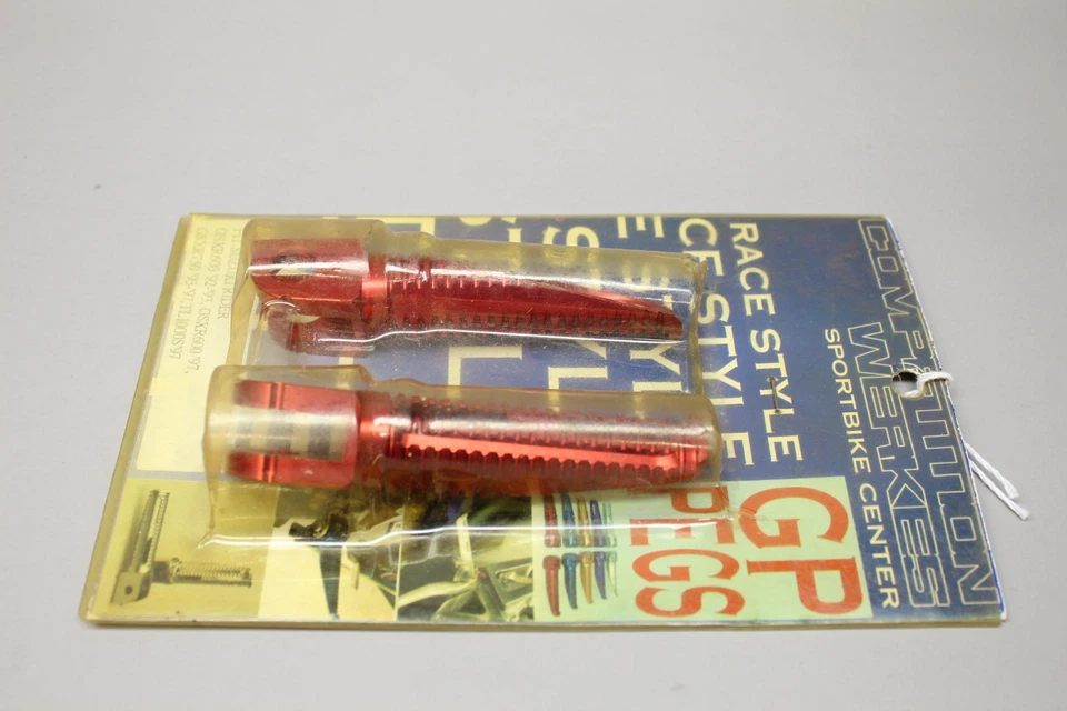 CONJUNTO DE PINOS DE APOIO PARA OS PÉS DIANTEIRO Competition Werkes SUZUKI vermelho L109-2073 - Imagem 2 de 4