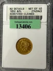 1852 $2.5 Liberty Head Fractional Gold Dollar