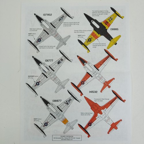 Iliad Decals 72012 1/72 Naval T-Birds LOCKHEED TV-2 & T-33 DECAL SHEET - Picture 4 of 4