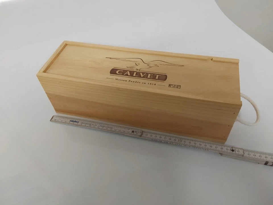Weinkiste aus Holz, Flaschenbox aus Holz, Weinbox für 1 Flasche - Bild 2 von 4