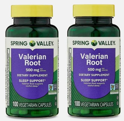 #ad Spring Valley Valerian Root Capsules 500 mg 100 Count 2 PACK $10.24