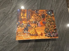 Thomas Kinkade Silver Select Disney Beauty Beast Christmas 1000 Puzzle New Ceaco