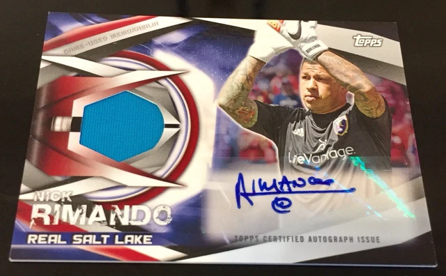2015 Topps #AR-NR Nick Rimando Autograph Jersey 39/50 Real Salt Lake