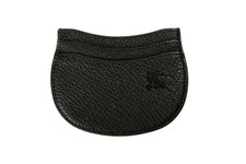 Burberry Unisex "Rocking" Black Texture Leather Logo Credit Card Case