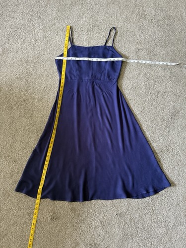 Forever 21 Contemporary sundress size M Summer navy straps flared - Picture 5 of 11