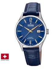 Orologio FESTINA Swiss Made F20007/3 blu con cinturino in pelle blu