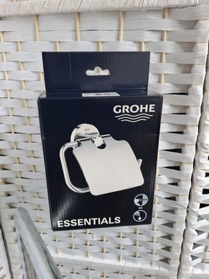 GROHE Essentials Toilettenpapierhalter Chrom Glänzend WC Rollenhalter Neu in OVP