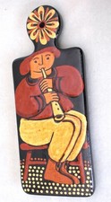 Vintage 1960's MCM Peter Reber Hand Made Swiss Ceramic Cheese Board/Wall Plaque