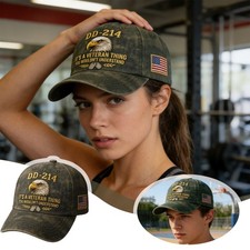 214 Veterans Matter Service Baseball Cap Patriotic Gift for Retired Soldiers Vet