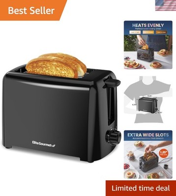 Cool Touch Toaster with 6 Settings & Extra Wide Slots - Perfect for Bagels
