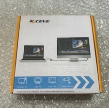 KCEVE USB C KVM Switch 4K/1080P@60Hz, USB C Dual Monitor KVM Switch for 2 Laptop