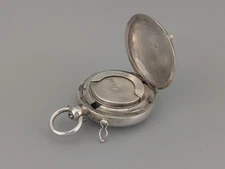 Antique Victorian watch fob sovereign case Frederick Wilkins 1895 Chester