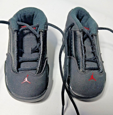 Nike Air Jordan 14 XIV Last Shot Retro TD Black Red Toddler Size 7C