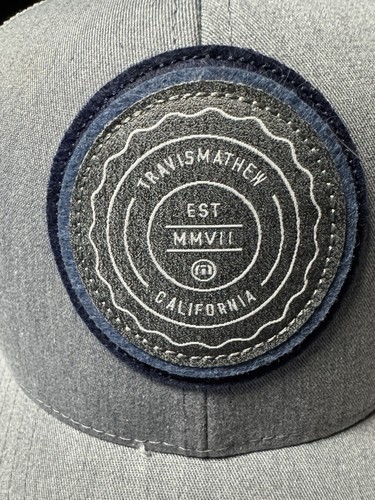Travis Mathew Hat Cap Snap Back Grey Black Trucker The Patch California Golf - Picture 2 of 5