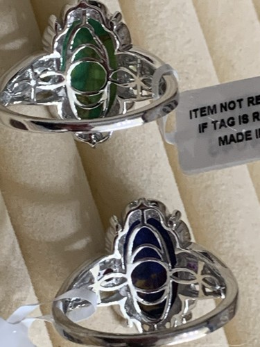Karis 2 Pc Ring lot -Mojave Purple And Green Turquoise Rings Sz 11 -ShopLC- NWT - Bild 6 von 7