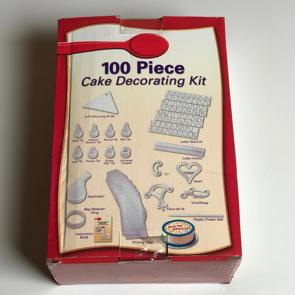 100 Piece Cake Decorating Kit With Plastic Box Storage - Image 4 of 4