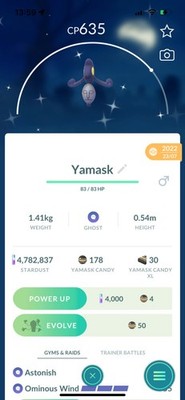 Pokemon Go Shiny Yamask (Reduziert)