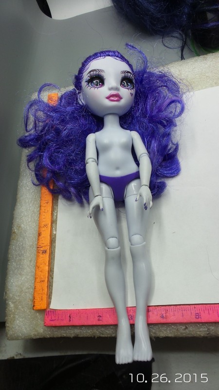 Rainbow High Uma Van Hoose Doll PURPLE CURLY HAIR Nude
