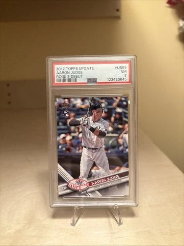 2017 Topps Update Series - Rookie Debut Aaron Judge #US99 Batting (RC) PSA 7