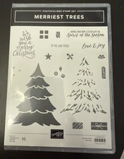 Stampin Up  MERRIEST TREES Bundle, Retired Stamps & Dies Excellent Condition