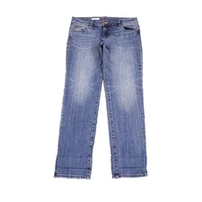 KUT Catherine Boyfriend Sz 8 (33x30) Mid Rise Relaxed Straight Leg Distressed