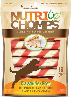 Dog Chews 6-in Twists Easy to Digest Long Lasting Rawhide-Free Dog Treats 15ct