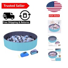 Light Blue 48" Ball Pit - Spacious Portable Playpen for Kids, 12.5 Sq.ft Fun