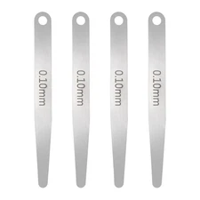 4pcs Metric Thickness Feeler Gauge 0.1mm Single Blade Tapered Feeler Gauge