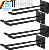 Wandhaken Garage, Schwerlast Garage Haken, 4 StüCk Doppelhaken Storage Hooks Zur