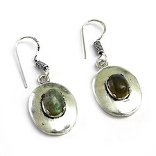 Fire Labradorite Gemstone Silver Plated Earring Jewelry 1.5 to 3.5 i496
