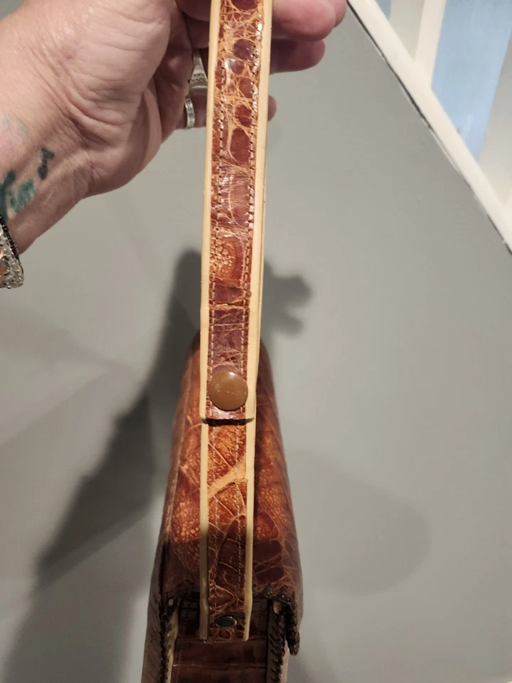 Bolso de hombro vintage de cocodrilo - Hecho en Florida Foto 4 de 4
