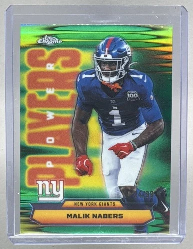 2025 Topps Chrome Malik Nabers Green Refractor (RAW)