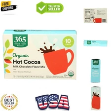 Organic Milk Chocolate Hot Cocoa - Rich Flavor, Fat-Free Indulgence - 10 Count