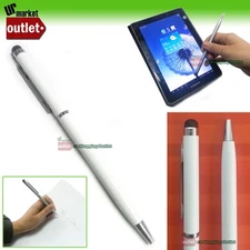 2in1 WHITE Touch Screen Stylus Writing Ink Pen for iPhone iPad Note II S3 Kindle