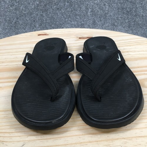Nike Sandals Womens 9 Ultra Celso Flip Flop Black Slip On Open Toe 882698-002 - Picture 4 of 16